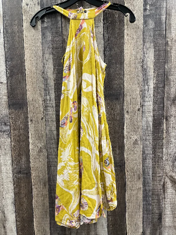 Dress Casual Midi By Free People In Gold, Size: M