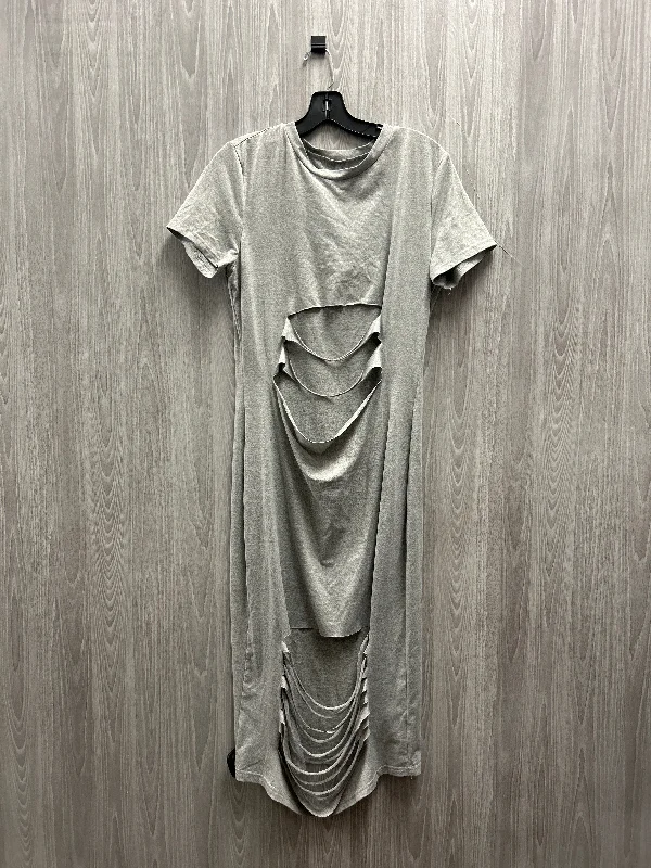 Dress Casual Midi By Shein In Grey, Size: 1x
