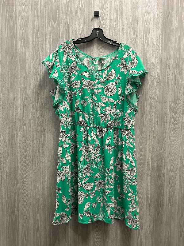 Dress Casual Short By A New Day In Green, Size: Xxl