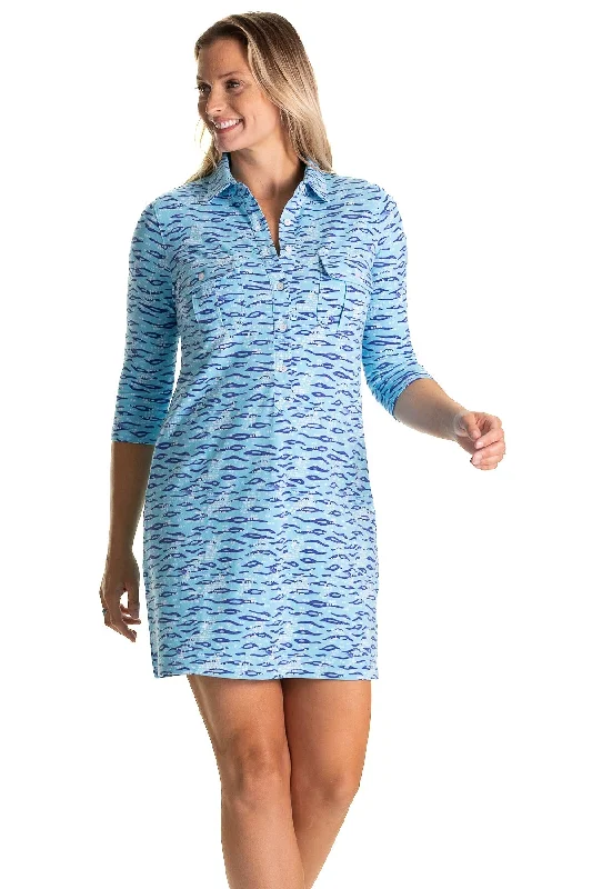 The Coco Dress in Leland Gal Shoreline