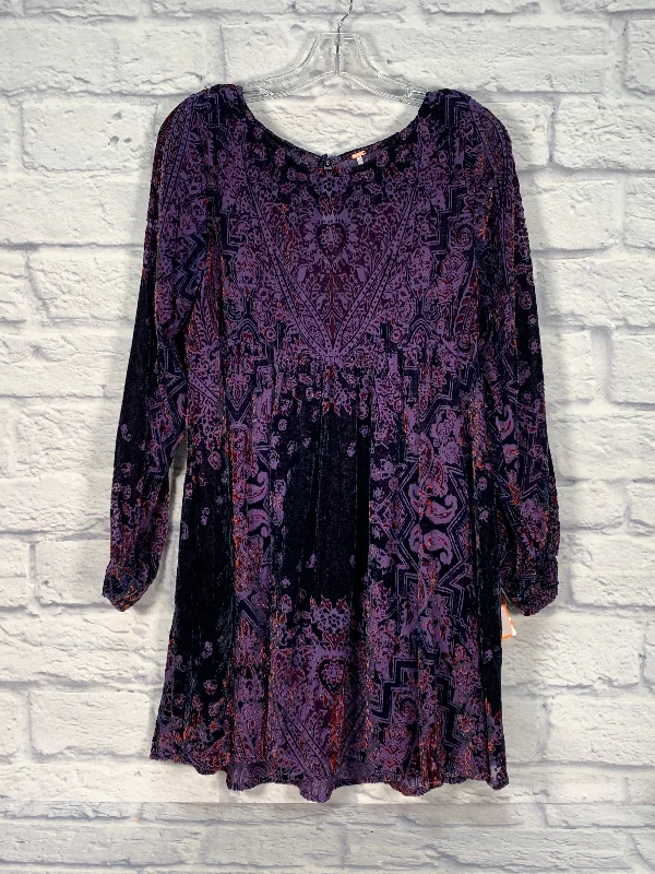 Dress Casual Short By Free People In Blue & Purple, Size: S