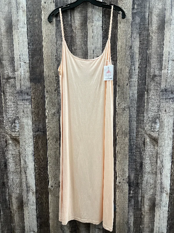 Dress Casual Midi By Cmf In Peach, Size: Xl