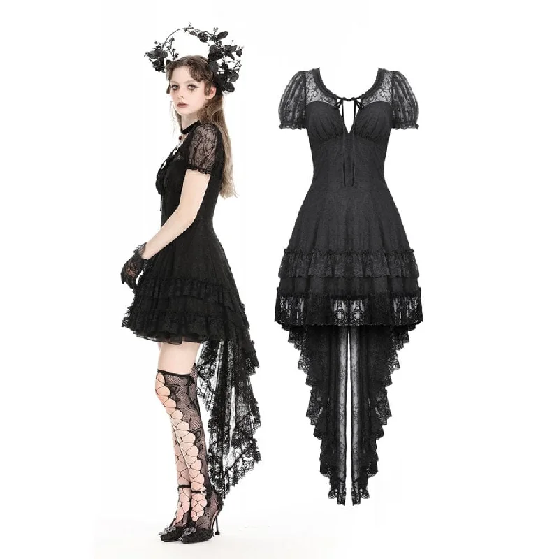 Women's Gothic High/Low Lace Ball Gown Dress
