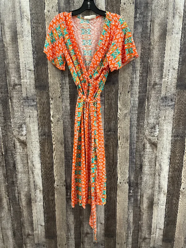 Dress Casual Midi By Haptics In Orange, Size: S