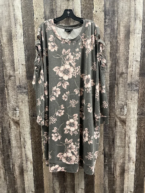 Dress Casual Midi By Lane Bryant In Floral Print, Size: 4x
