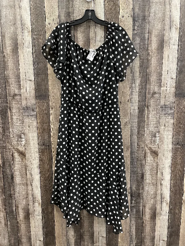 Dress Casual Maxi By White House Black Market In Polkadot Pattern, Size: L