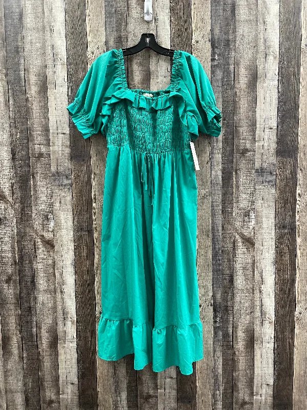 Dress Casual Maxi By Cme In Green, Size: Xl