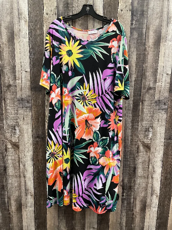 Dress Casual Short By Susan Graver In Floral Print, Size: 2x