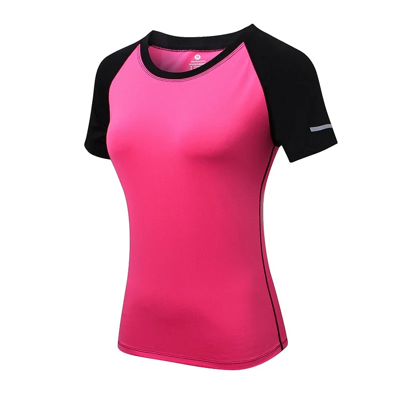 2019 New Women Yoga Tops Quick Dry Fitness Sports Short Sleeve T Shirt Gym Running Workout Tops Slim Yoga Shirt Fitness Clothing Classic Button-Up Short Tee