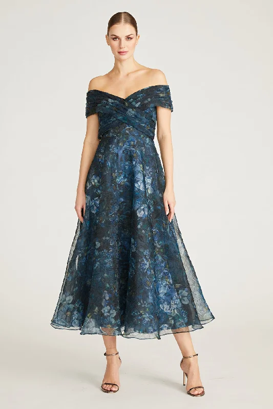 Auden Off Shoulder Midi Dress Comfortable Geometric Print Midi Dress