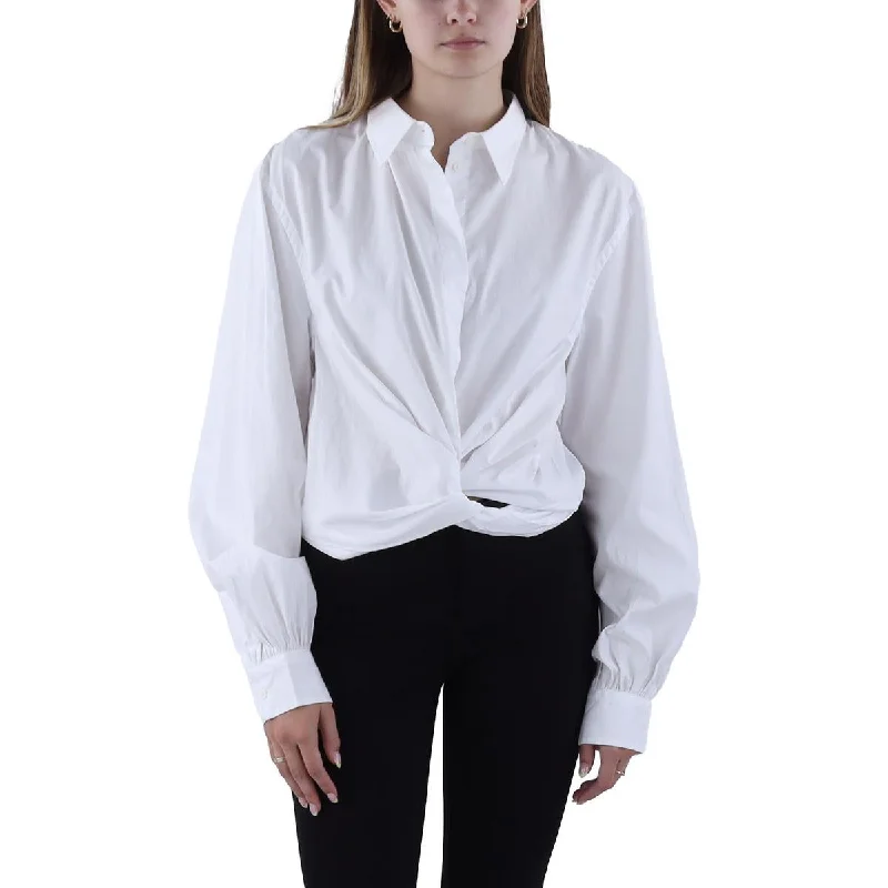 Lauren Ralph Lauren Womens Plus Shirt Business Button-Down Top Soft Flowing Short Shirt Lauren Ralph Lauren Womens Plus Shirt Business Button-Down Top Soft Flowing Short Shirt