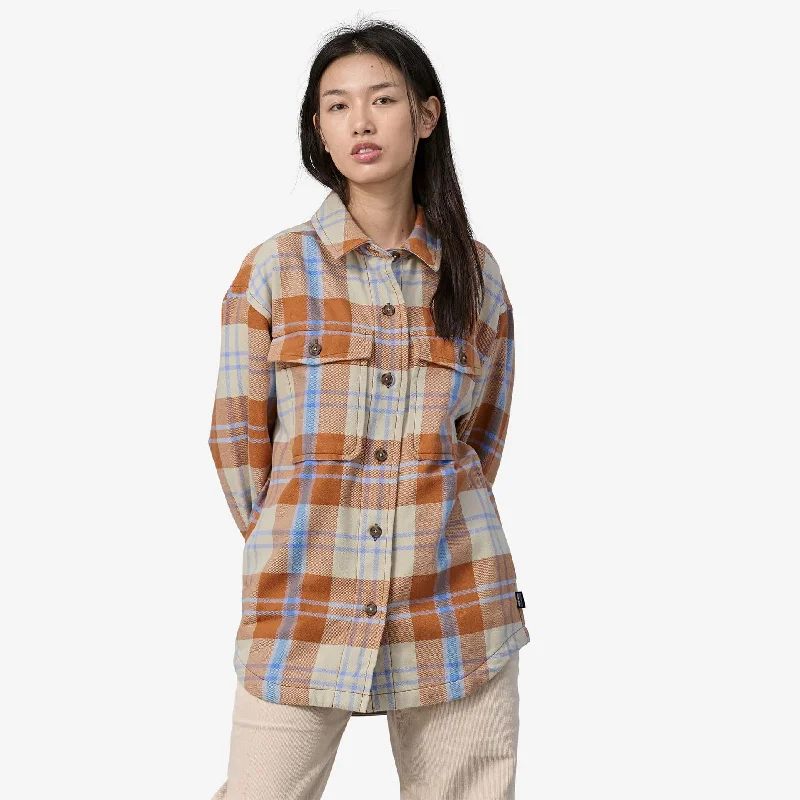 Patagonia Women's Heavyweight Fjord Flannel Overshirt Classic Casual Short Sleeve