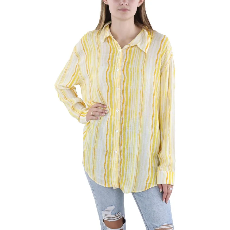 Sage The Label Womens Day IN THE SUN Sunny Long Shirt Button-Down Top Casual Boxy Short Shirt Sage The Label Womens Day IN THE SUN Sunny Long Shirt Button-Down Top Casual Boxy Short Shirt