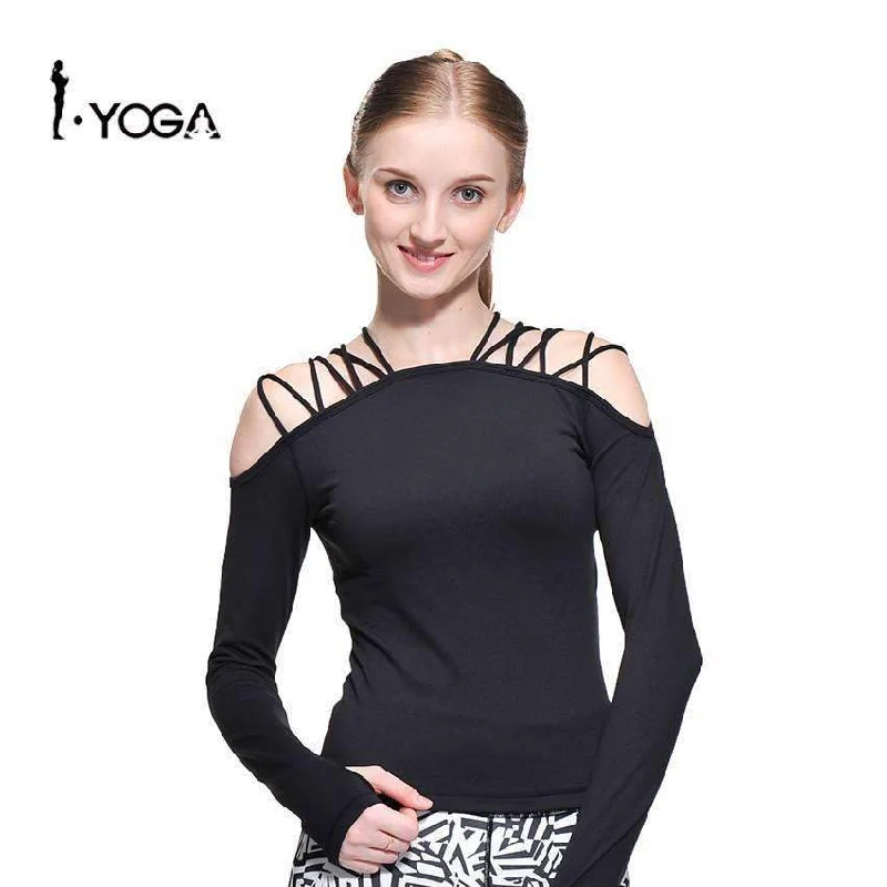 Sports Lacing Yoga Blusa Fitness Running Tanks Blouse Woman Gym Top T Shirts Outdoor Sportswear Clothing Jersey for women CXT011 Relaxed Cotton Short Shirt