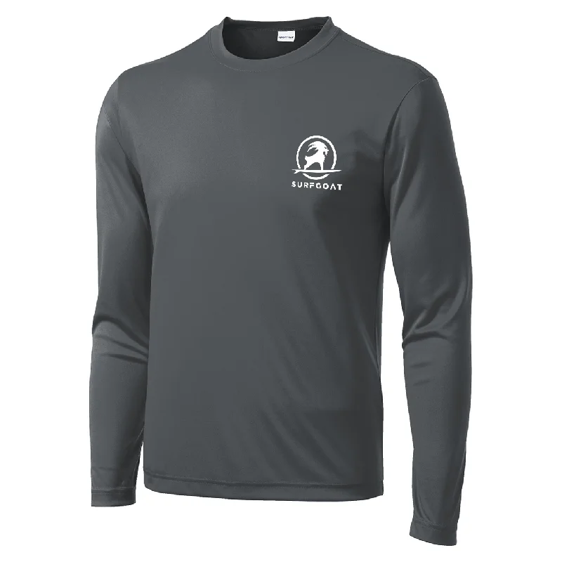 SURFGOAT  Long-Sleeved UV Sun Shirt (Iron Gray / Black) Soft Silk Short Sleeve