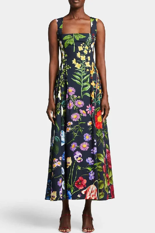 Vintage Beaded Floral Printed Sleeveless Beach Vacation Midi Dress - Black Trendy Bodycon Midi Dress Vintage Beaded Floral Printed Sleeveless Beach Vacation Midi Dress - Black Trendy Bodycon Midi Dress