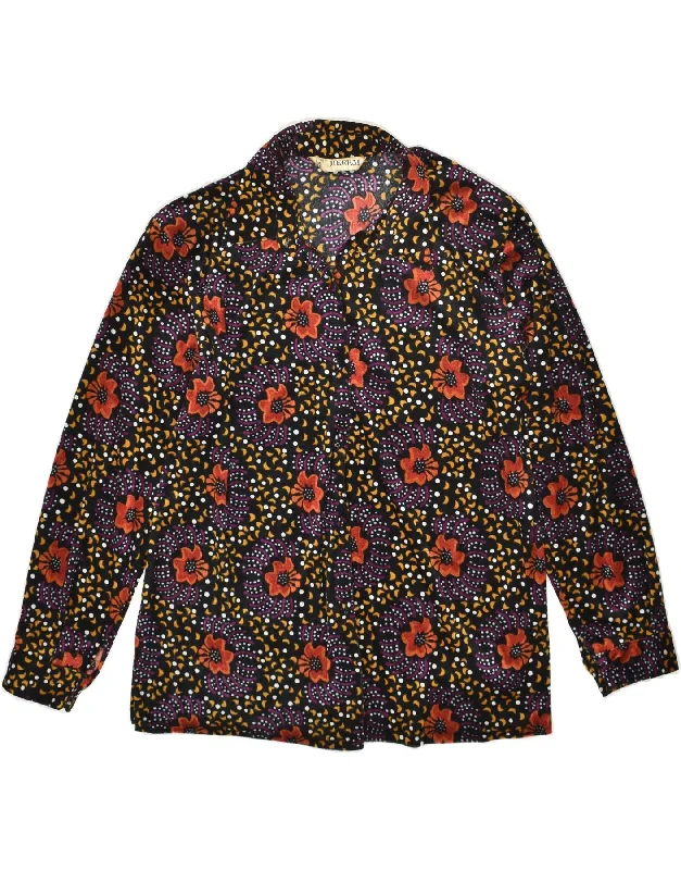 VINTAGE Womens Shirt Blouse UK 14 Large Multicoloured Floral Stylish Short Sleeve Top VINTAGE Womens Shirt Blouse UK 14 Large Multicoloured Floral Stylish Short Sleeve Top