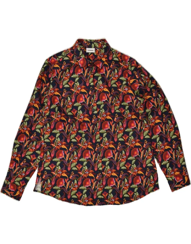 WALBUSCH Womens Shirt EU 40 Medium Multicoloured Floral Cotton Elegant Lace Short Sleeve WALBUSCH Womens Shirt EU 40 Medium Multicoloured Floral Cotton Elegant Lace Short Sleeve