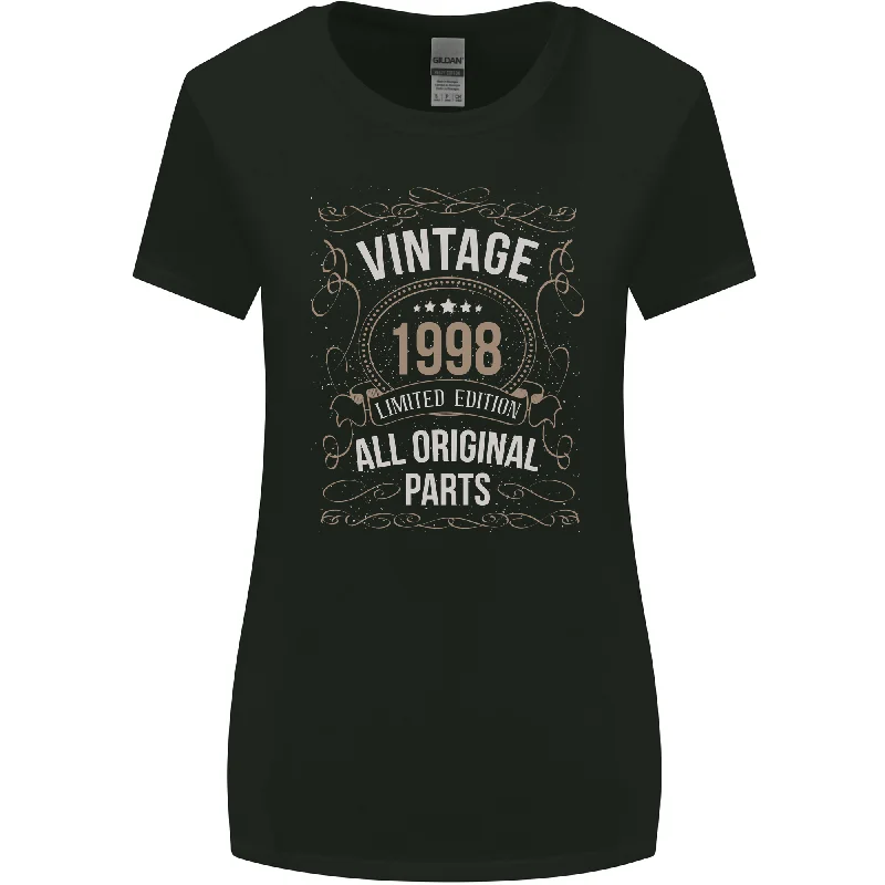 25th Birthday Limited Edition 1998 Womens Wider Cut T-Shirt Polka Dot Checkered Tartan 25th Birthday Limited Edition 1998 Womens Wider Cut T-Shirt Polka Dot Checkered Tartan