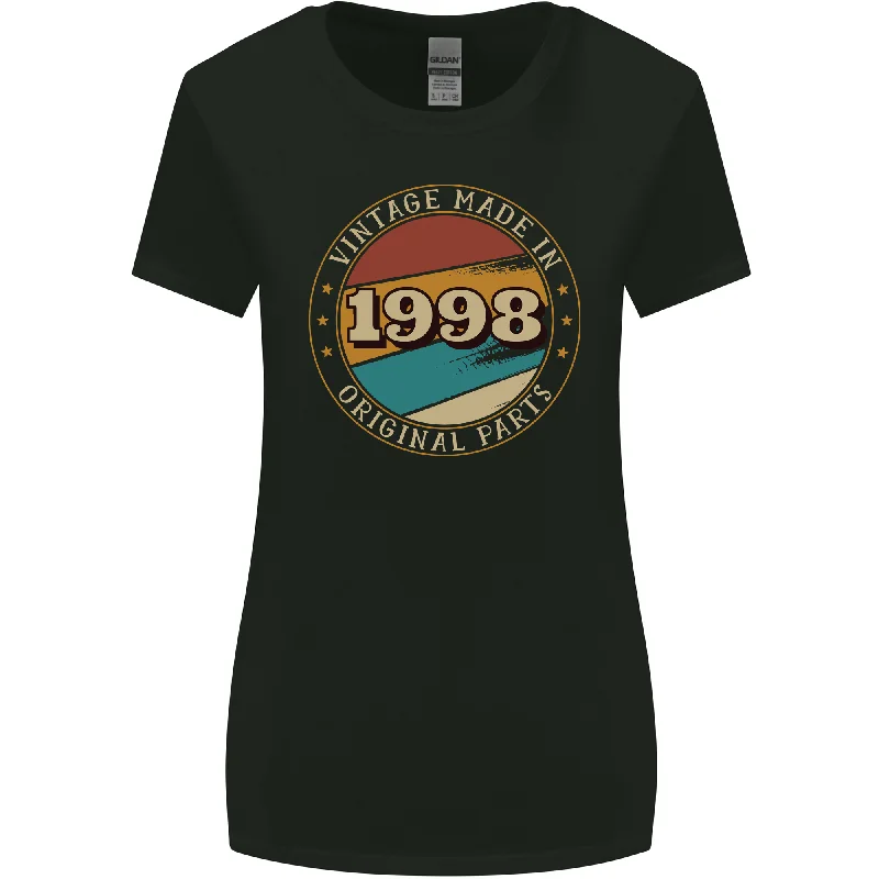 25th Birthday Vintage Made In 1998 Womens Wider Cut T-Shirt Chenille Fabric Brocade Fabric Lace Fabric 25th Birthday Vintage Made In 1998 Womens Wider Cut T-Shirt Chenille Fabric Brocade Fabric Lace Fabric