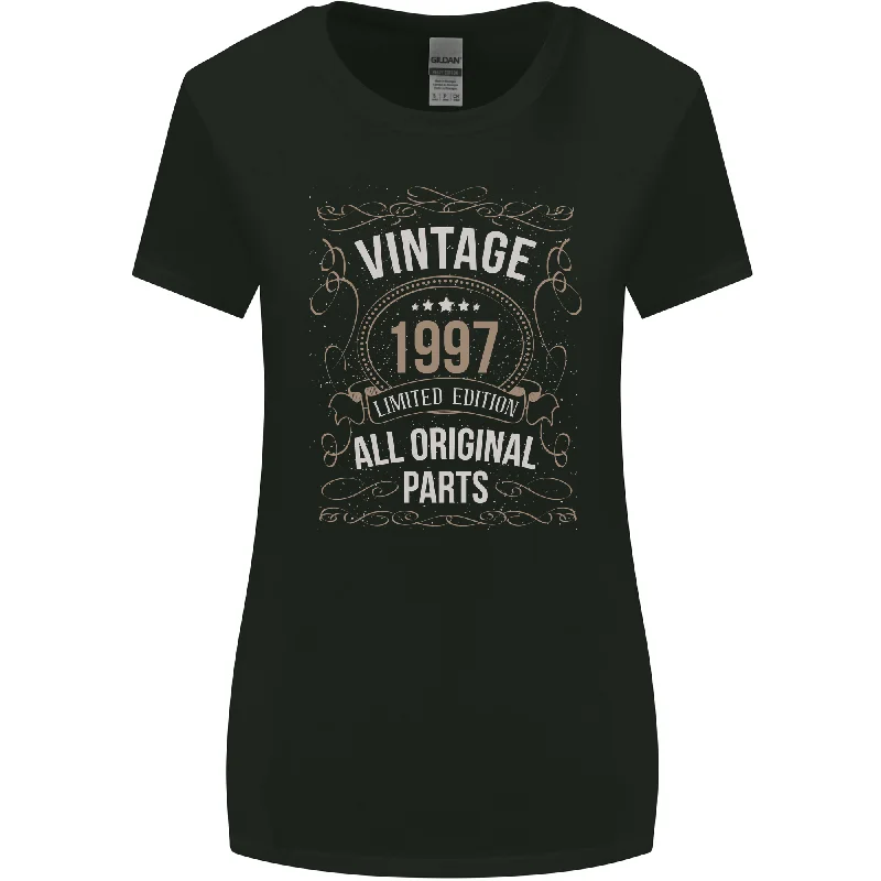 26th Birthday Limited Edition 1997 Womens Wider Cut T-Shirt Zippered Buttoned Snapped 26th Birthday Limited Edition 1997 Womens Wider Cut T-Shirt Zippered Buttoned Snapped