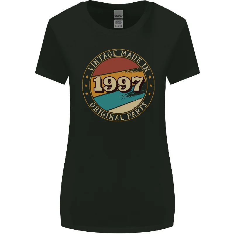 26th Birthday Vintage Made In 1997 Womens Wider Cut T-Shirt Polka Dot Checkered Tartan 26th Birthday Vintage Made In 1997 Womens Wider Cut T-Shirt Polka Dot Checkered Tartan