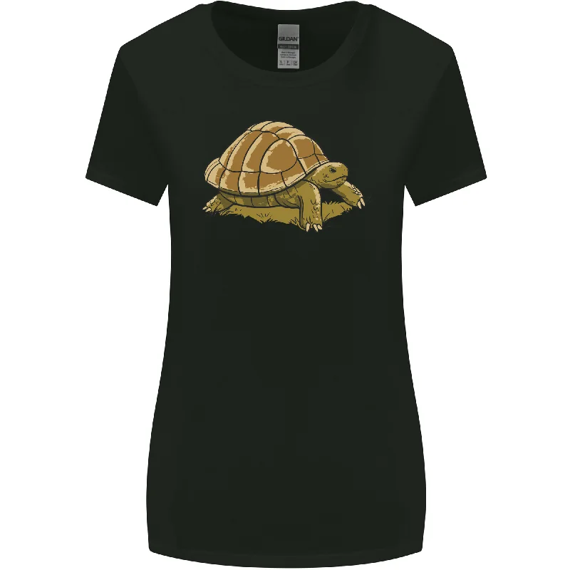 A Brown Tortoise Womens Wider Cut T-Shirt Mesh Canvas Denim