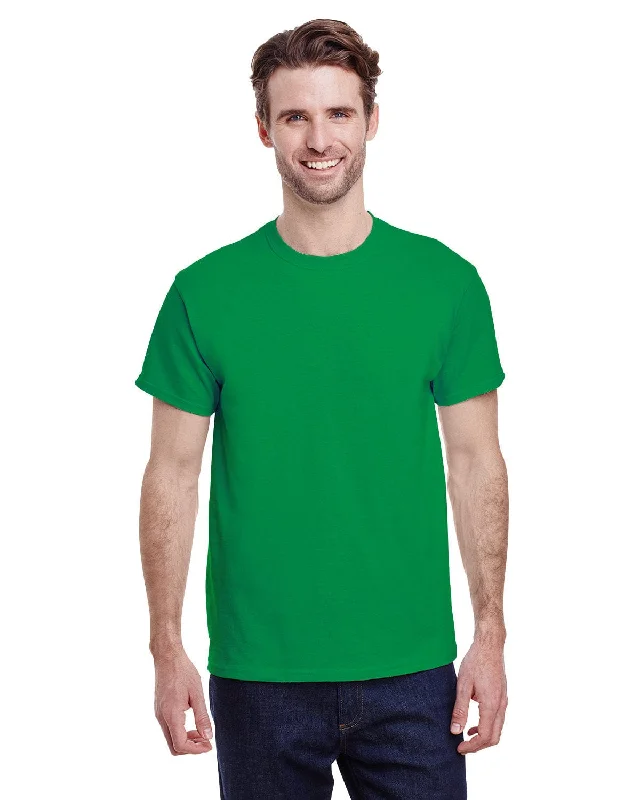 Gildan Heavy Cotton T-Shirt | Irish Green Front Pockets Side Pockets Patch Pockets