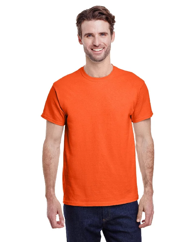 Gildan Heavy Cotton T-Shirt | Orange Mesh Canvas Denim