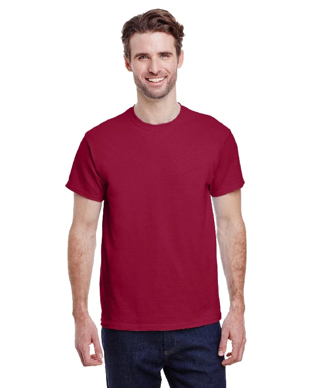 Gildan Ultra Cotton Heavyweight T-Shirt | Cardinal Red V-Neck T-Shirt Long Sleeve Cotton