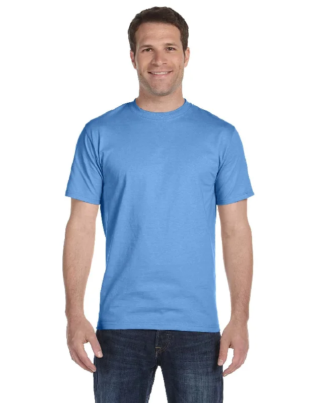 Hanes ComfortSoft 100% Cotton T-Shirt | Aquatic Blue Anti-Pilling Machine Wash Handmade