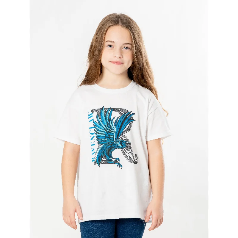 Harry Potter Kids White Ravenclaw Mosaic T-Shirt Cashmere Blend Cotton Blend Poly Blend Harry Potter Kids White Ravenclaw Mosaic T-Shirt Cashmere Blend Cotton Blend Poly Blend