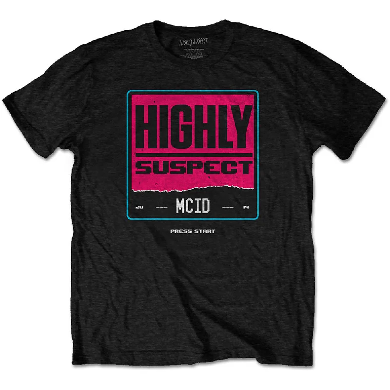 Highly Suspect | Official Band T-Shirt | Press Start Rayon Fabric Velvet Fabric Corduroy Fabric Highly Suspect | Official Band T-Shirt | Press Start Rayon Fabric Velvet Fabric Corduroy Fabric