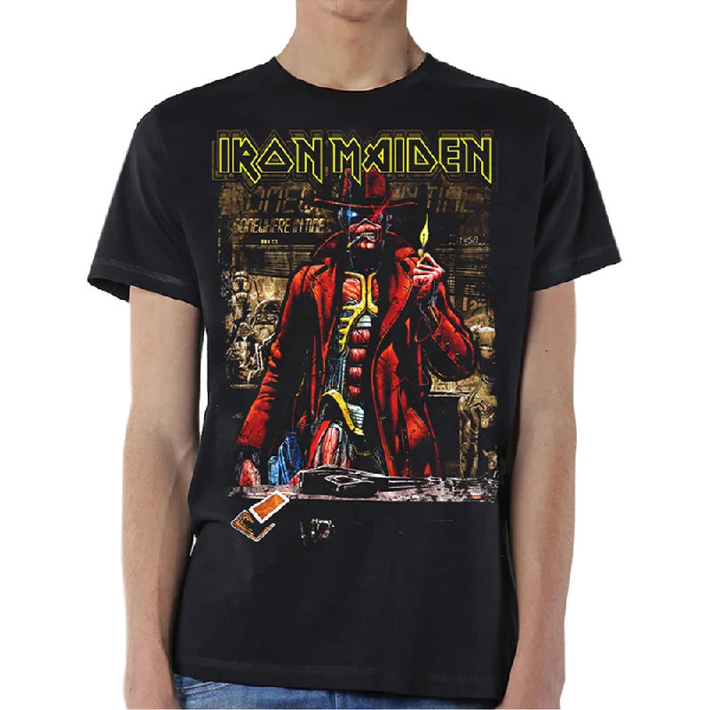 Iron Maiden | Official Band T-Shirt | Stranger Sepia Denim Fabric Leather Fabric Suede Fabric Iron Maiden | Official Band T-Shirt | Stranger Sepia Denim Fabric Leather Fabric Suede Fabric