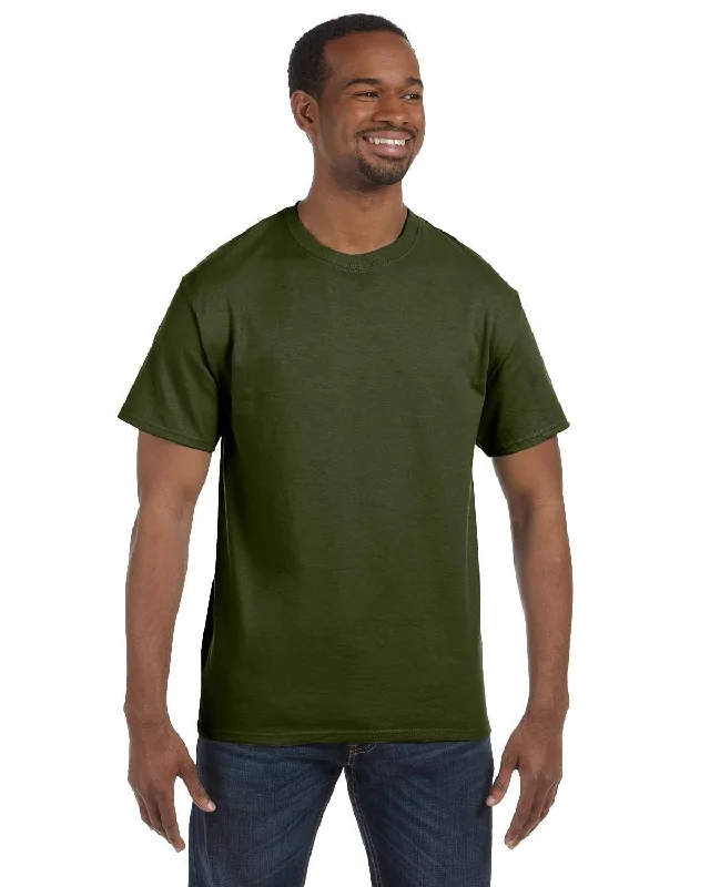 Jerzees Heavyweight 50/50 T-Shirt | Military Green Rayon Velvet Corduroy