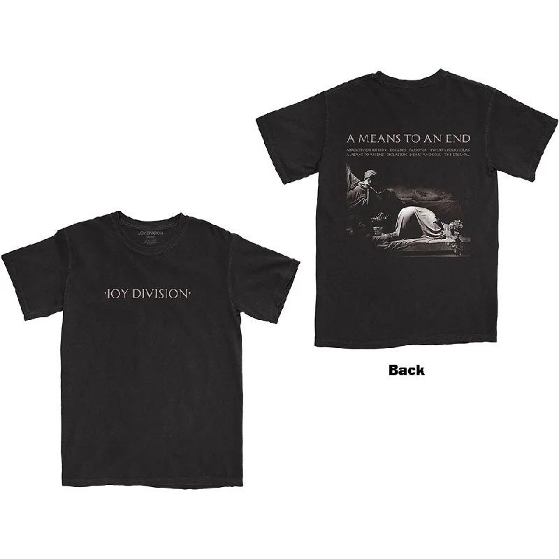 Joy Division | Official Band T-shirt | A Means To An End (Back Print) Zippered Front Buttoned Front Snap Front Joy Division | Official Band T-shirt | A Means To An End (Back Print) Zippered Front Buttoned Front Snap Front