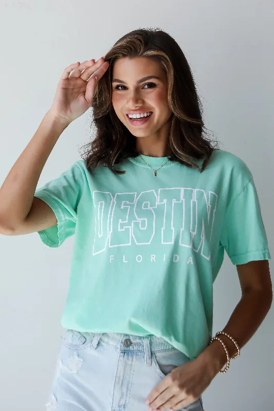 Mint Destin Florida Tee Welt Pockets Slit Pockets