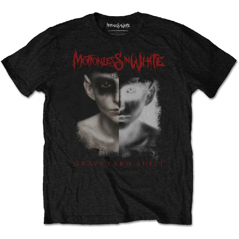 Motionless In White | Official Band T-Shirt | Split Screen Mesh Fabric Canvas Fabric Denim Fabric Motionless In White | Official Band T-Shirt | Split Screen Mesh Fabric Canvas Fabric Denim Fabric