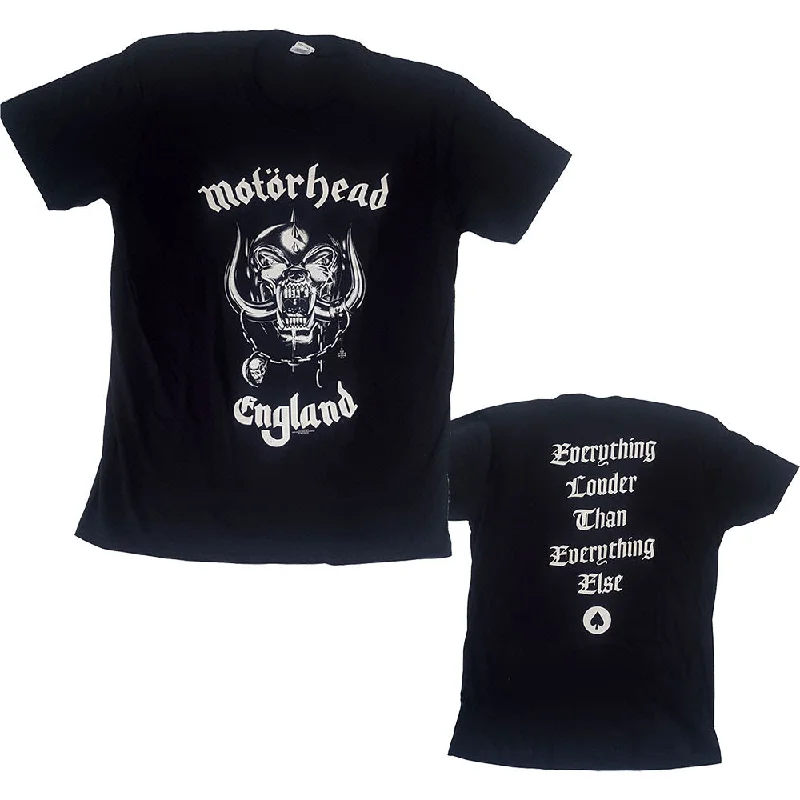 Motorhead | Official Band T-Shirt | England (Back Print) Anti-Pilling Machine Wash Handmade Motorhead | Official Band T-Shirt | England (Back Print) Anti-Pilling Machine Wash Handmade
