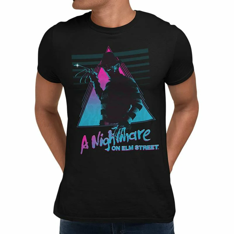 Nightmare on Elm Street Retro Unisex T-Shirt Adult Ribbed T-Shirt High Neck Heavyweight Nightmare on Elm Street Retro Unisex T-Shirt Adult Ribbed T-Shirt High Neck Heavyweight