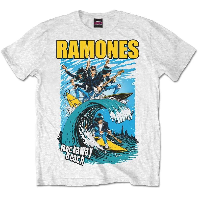 Ramones | Official Band T-Shirt | Rockaway Beach Mesh Blend Leather Blend Suede Blend Ramones | Official Band T-Shirt | Rockaway Beach Mesh Blend Leather Blend Suede Blend