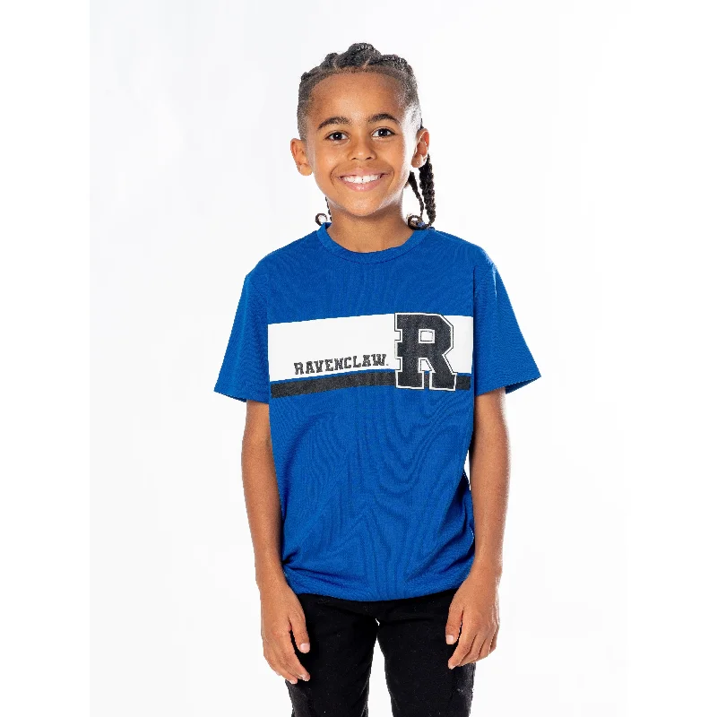Ravenclaw Kids Track & Field T-Shirt Blue Harry Potter Cotton Fabric Linen Fabric Terry Fabric Ravenclaw Kids Track & Field T-Shirt Blue Harry Potter Cotton Fabric Linen Fabric Terry Fabric