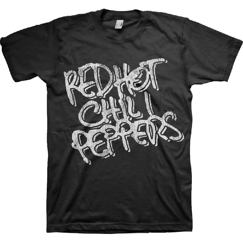 Red Hot Chili Peppers | Official Band T-Shirt | & White Logo Jersey Fabric Tulle Fabric Batik Fabric Red Hot Chili Peppers | Official Band T-Shirt | & White Logo Jersey Fabric Tulle Fabric Batik Fabric