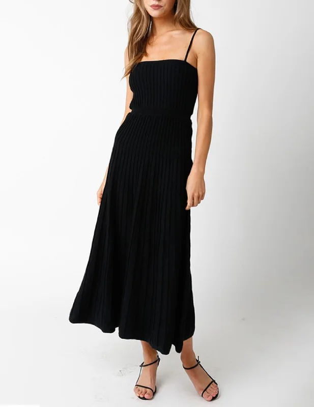 Robbie Knit Tiered Midi Dress Elegant Sleeveless Midi Dress