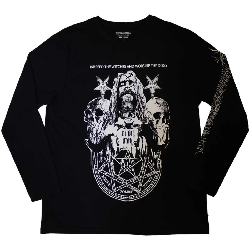 Rob Zombie| Official Band Long Sleeve T-Shirt | Devil Man (Sleeve Print) Machine Wash Dry Clean Hand Wash Rob Zombie| Official Band Long Sleeve T-Shirt | Devil Man (Sleeve Print) Machine Wash Dry Clean Hand Wash