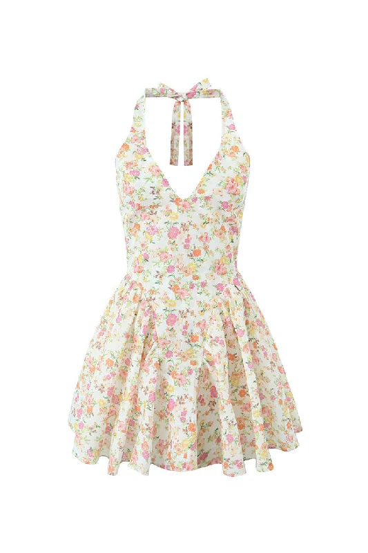 Sexy Halter Neck Sleeveless Drop Waist Ruffle Beach Vacation Micro Mini Dress Elegant Satin Mini Dress Sexy Halter Neck Sleeveless Drop Waist Ruffle Beach Vacation Micro Mini Dress Elegant Satin Mini Dress