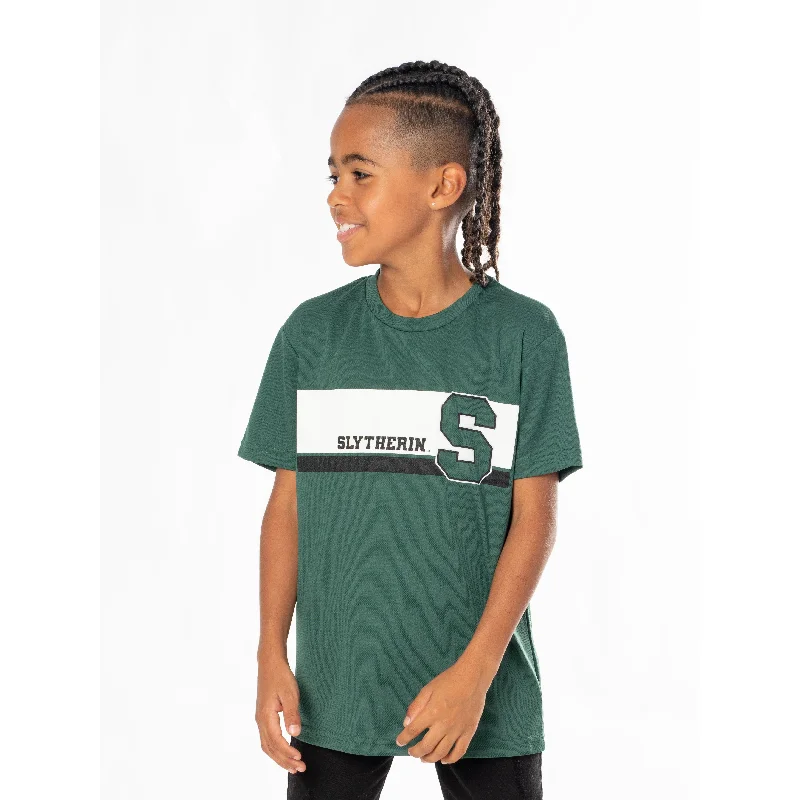 Slytherin Kids Track & Field T-Shirt Harry Potter Mesh Blend Leather Blend Suede Blend Slytherin Kids Track & Field T-Shirt Harry Potter Mesh Blend Leather Blend Suede Blend