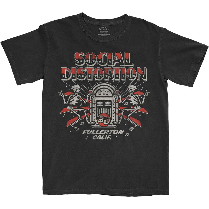 Social Distortion | Official Band T-Shirt | Jukebox Skelly Fleece Fabric Down Fabric Feather Fabric Social Distortion | Official Band T-Shirt | Jukebox Skelly Fleece Fabric Down Fabric Feather Fabric