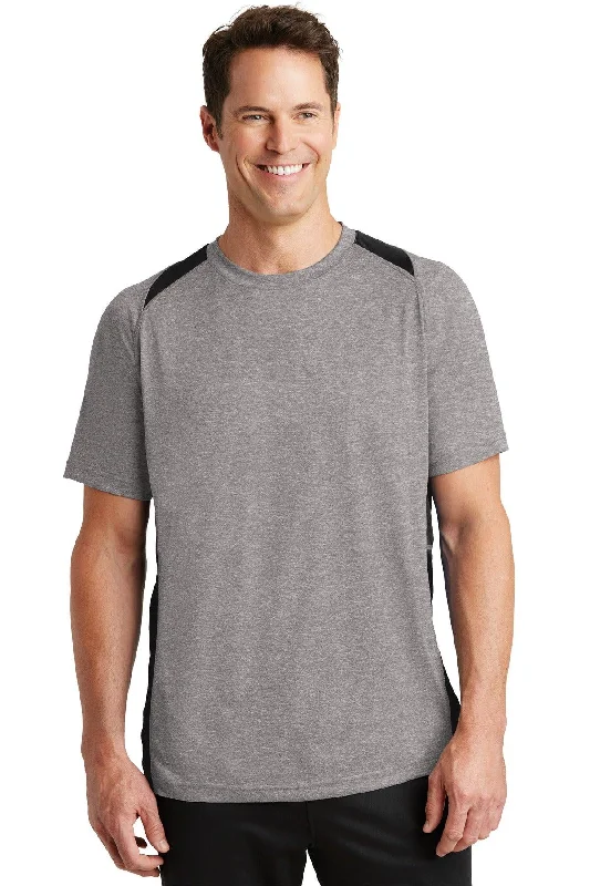 Sport-Tek Heather Colorblock Contender Tee. ST361 Front Pockets Side Pockets Patch Pockets Sport-Tek Heather Colorblock Contender Tee. ST361 Front Pockets Side Pockets Patch Pockets