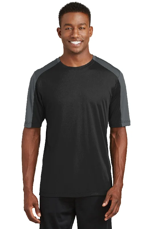 Sport-Tek PosiCharge Competitor Sleeve-Blocked Tee. ST354 Zippered Front Buttoned Front Snap Front Sport-Tek PosiCharge Competitor Sleeve-Blocked Tee. ST354 Zippered Front Buttoned Front Snap Front